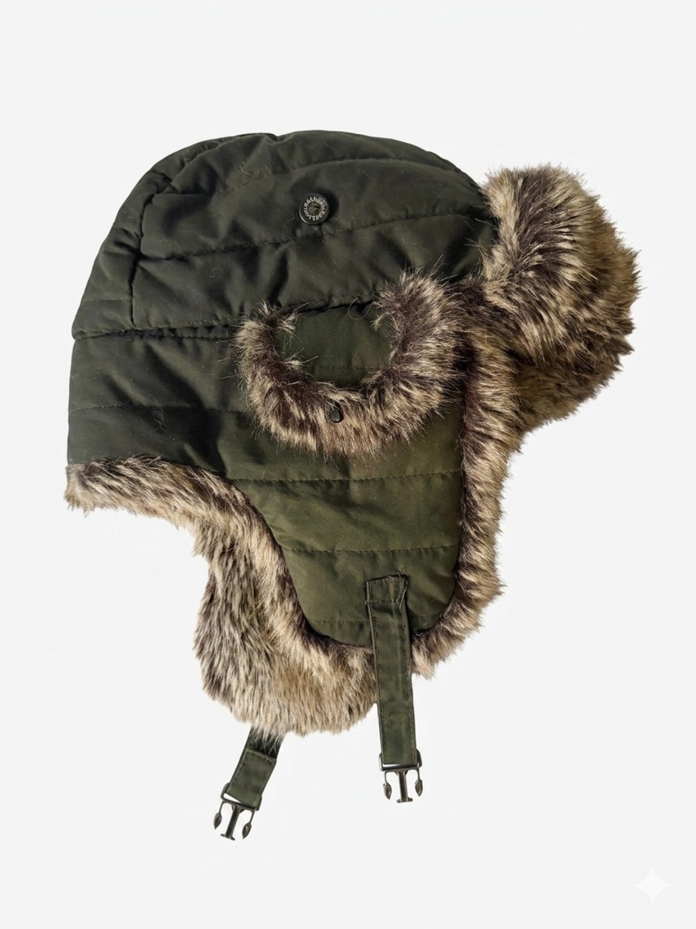 Barbour Faux Fur Olive Trapper Hat
